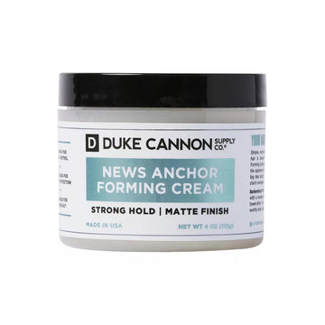 Duke Cannon Supply Co. News Anchor® Forming Cream - Medium To Strong Hold, Matte Finish, 4 Oz