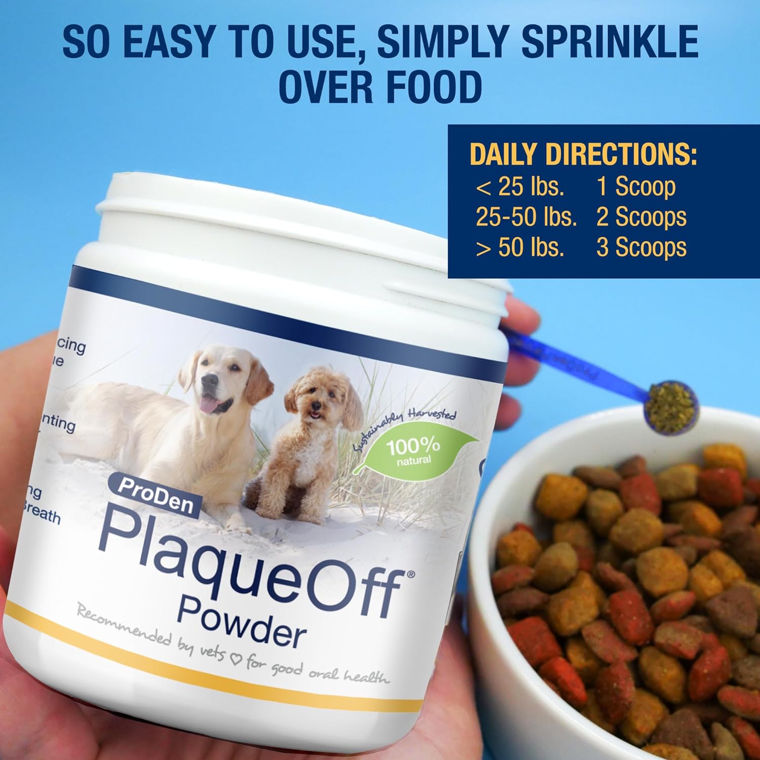 ProDen PlaqueOff Powder – Supports Normal, Healthy Teeth, Gums, and Breath Odor in Pets – 420 g : Pet Dental Care Supplies : Pet Supplies