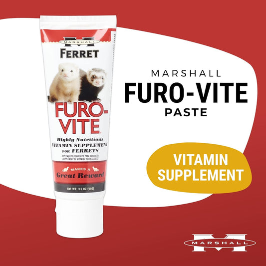 Marshall Pet Products Natural Furo-Vite Highly Nutritious Daily Vitamin Supplement Paste, for Ferrets of All Ages, for Training and Support, 3 oz