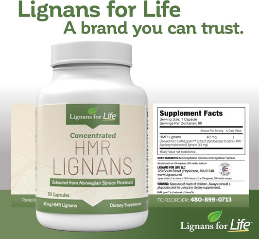 Lignans For Life Hmr Lignans For Dogs, 40Mg - 90 Capsules, Dog Vitamin For Healthy Pet | Natural Dog Vitamin | Dog Wellness Supplement | Pet Vitamin | Dog Nutritional Supplement - 90 Capsules