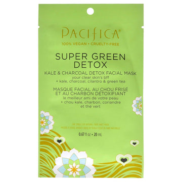 Super Green Detox Kale And Charcoal Detox Facial Mask By Pacifica For Unisex - 0.67 Oz Mask