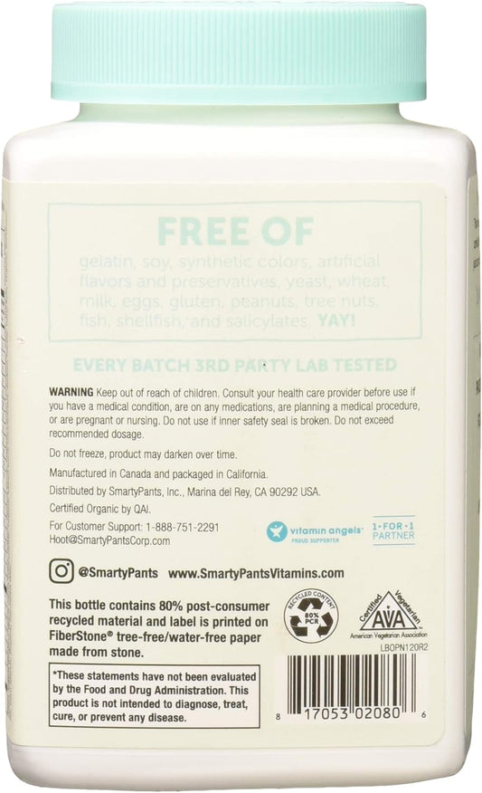 SMARTYPANTS Organic Complete Prenatal Gummies, 120 CT