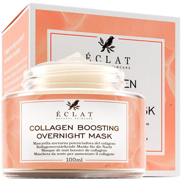 Collagen Overnight Face Mask - Face Sleeping Mask Skincare for Anti Aging, Reduces Wrinkles - Overnight Mask Korean w/Hyaluronic Acid, 5% Niacinamide, Face Sleeping Mask 3.4 oz / 100 ml