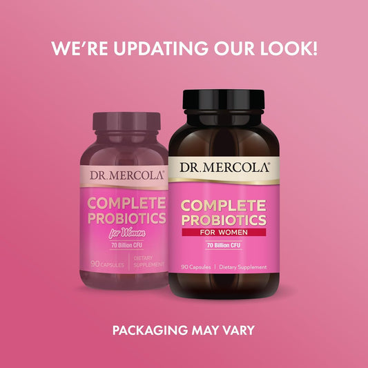 Dr. Mercola Complete Probiotics For Women 70 Billion Cfu, 90 Servings (90 Capsules), Dietary Supplement, Supports Digestive Health, Non Gmo