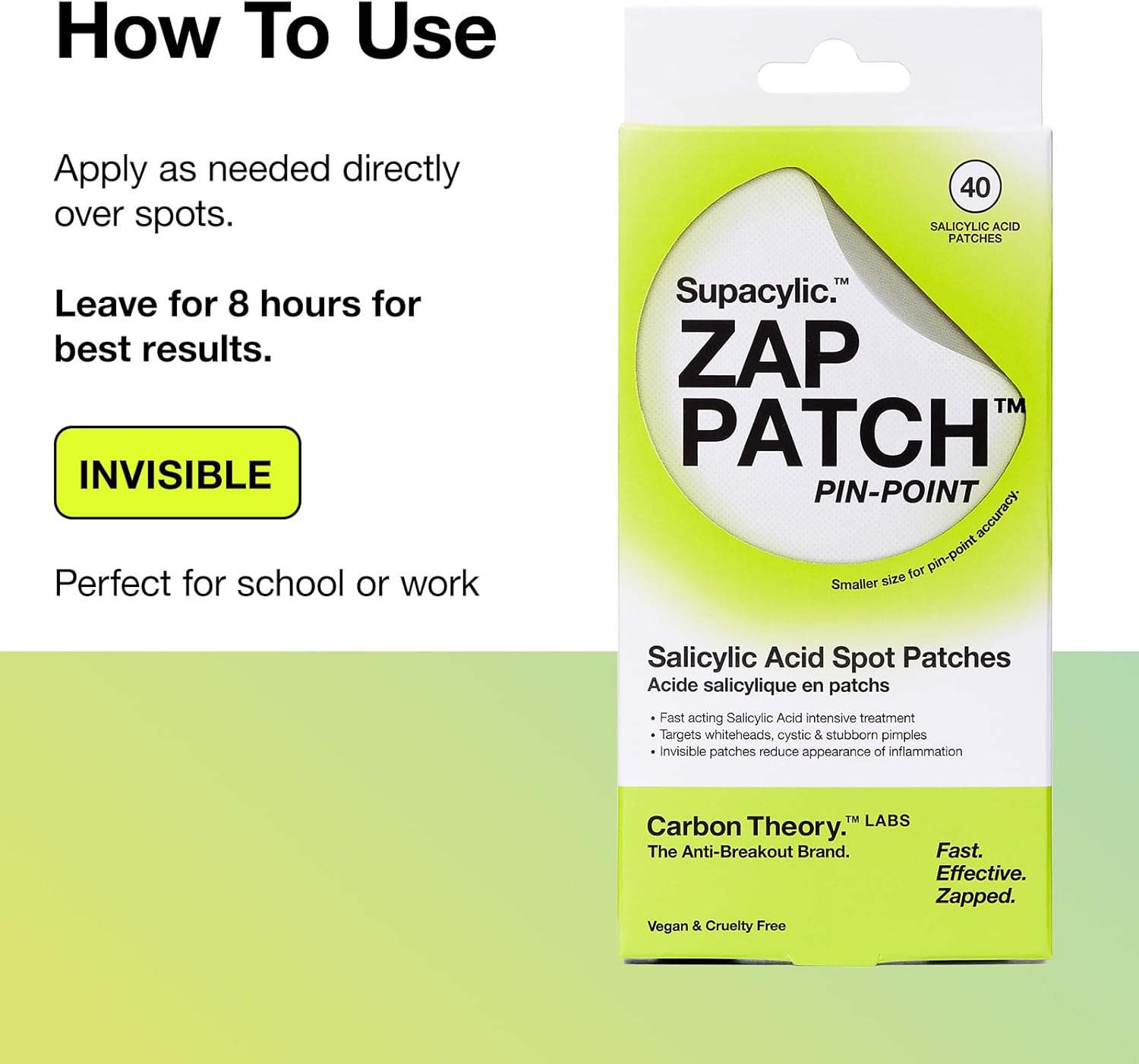 Carbon Theory Supacylic Hypa Dart Microdart Pimple Patch - 9 x Clear Pimple Patches - Micro Dart Pimple Patches - Spot Patches Microdart - Vegan Spot Treatment : Amazon.co.uk: Beauty