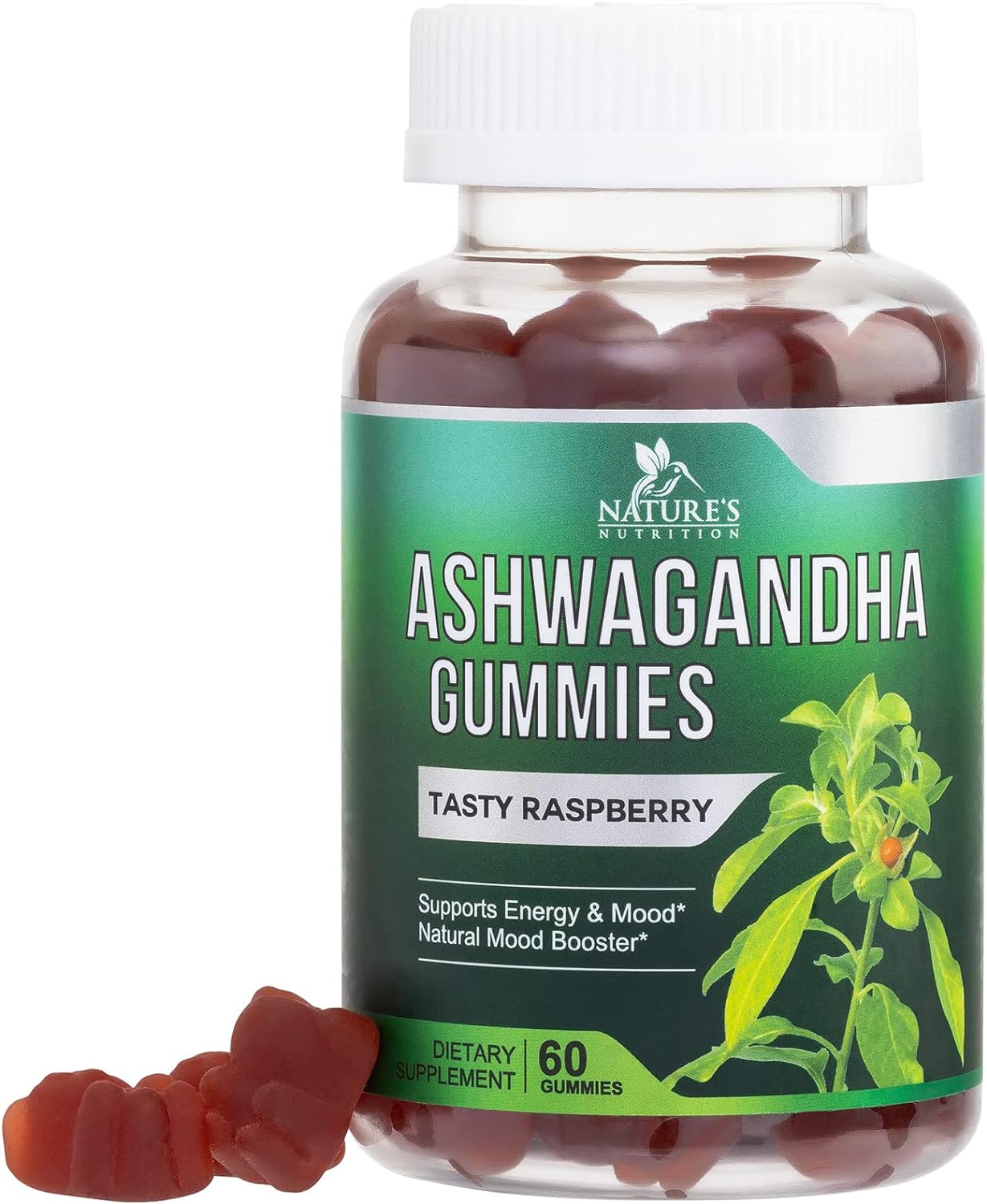 Ashwagandha Gummies For Women & Men - 3000Mg Equivalent, Best Ashwagandha Supplement For Natural Stress Support, Energy & Immune Support, Vegan Ashwa Root Extract Supplements Calm Gummy - 60 Count