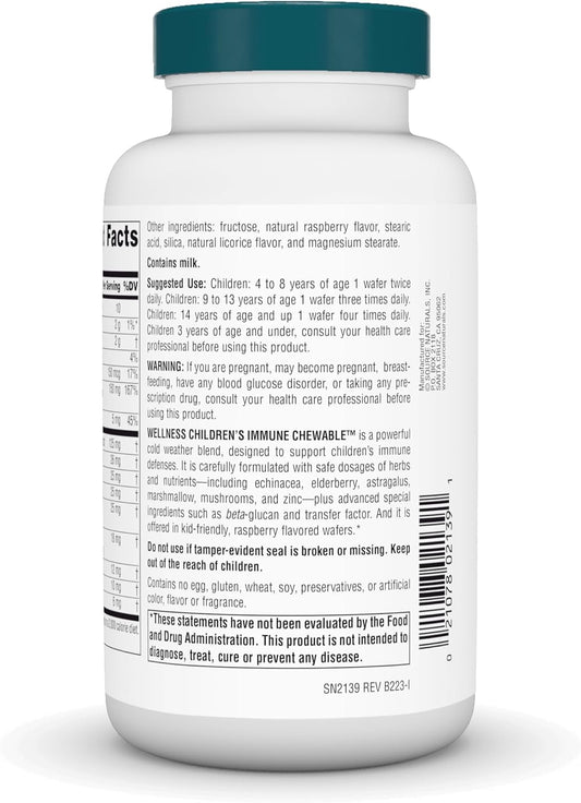 Source Naturals Wellness Children'S Immune Chewable, Great-Tasting Defense Complex, Berry Flavored* - 60 Wafers