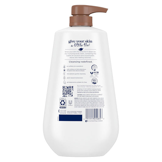 Dove Body Wash With Pump Antibacterial For All Skin Types Protects From Dryness 30.6 Oz