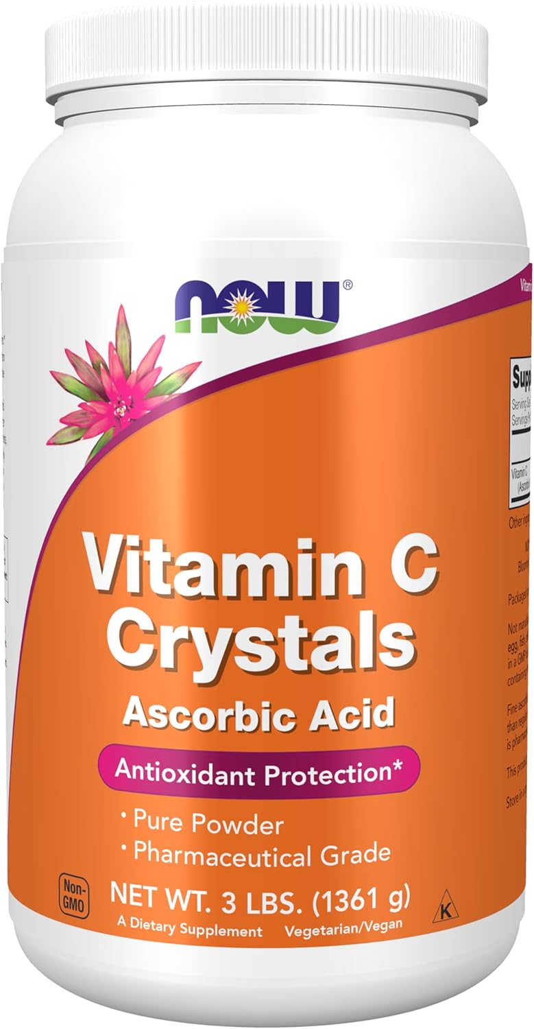 Now Foods Supplements, Vitamin C Crystals (Ascorbic Acid), Antioxidant Protection*, 3-Pound