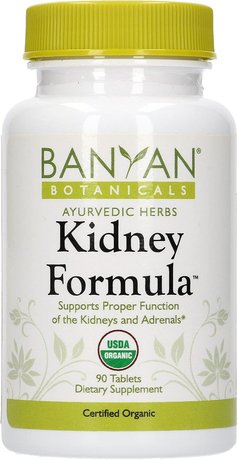 Banyan Botanicals Kidney Formula - USDA Certified Organic, 90 Tablets - Herbal Supplement to Support Kidney & Adrenal Function