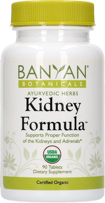 Banyan Botanicals Kidney Formula - USDA Certified Organic, 90 Tablets - Herbal Supplement to Support Kidney & Adrenal Function