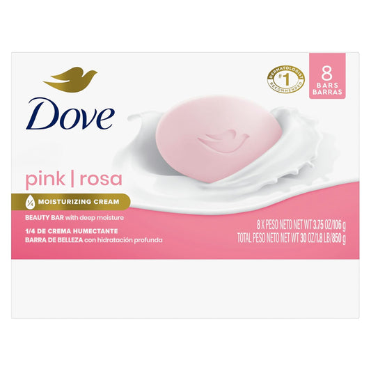 Dove Beauty Bar Soap Restoring Coconut & Cocoa Butter, 8 Bars For Restored Skin, Nourishes Skin 3.75 Oz