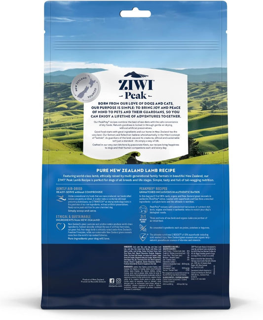 ZIWI Peak Air-Dried Dog Food – All Natural, High Protein, Grain Free and Limited Ingredient with Superfoods (Lamb, 1.0 lb)