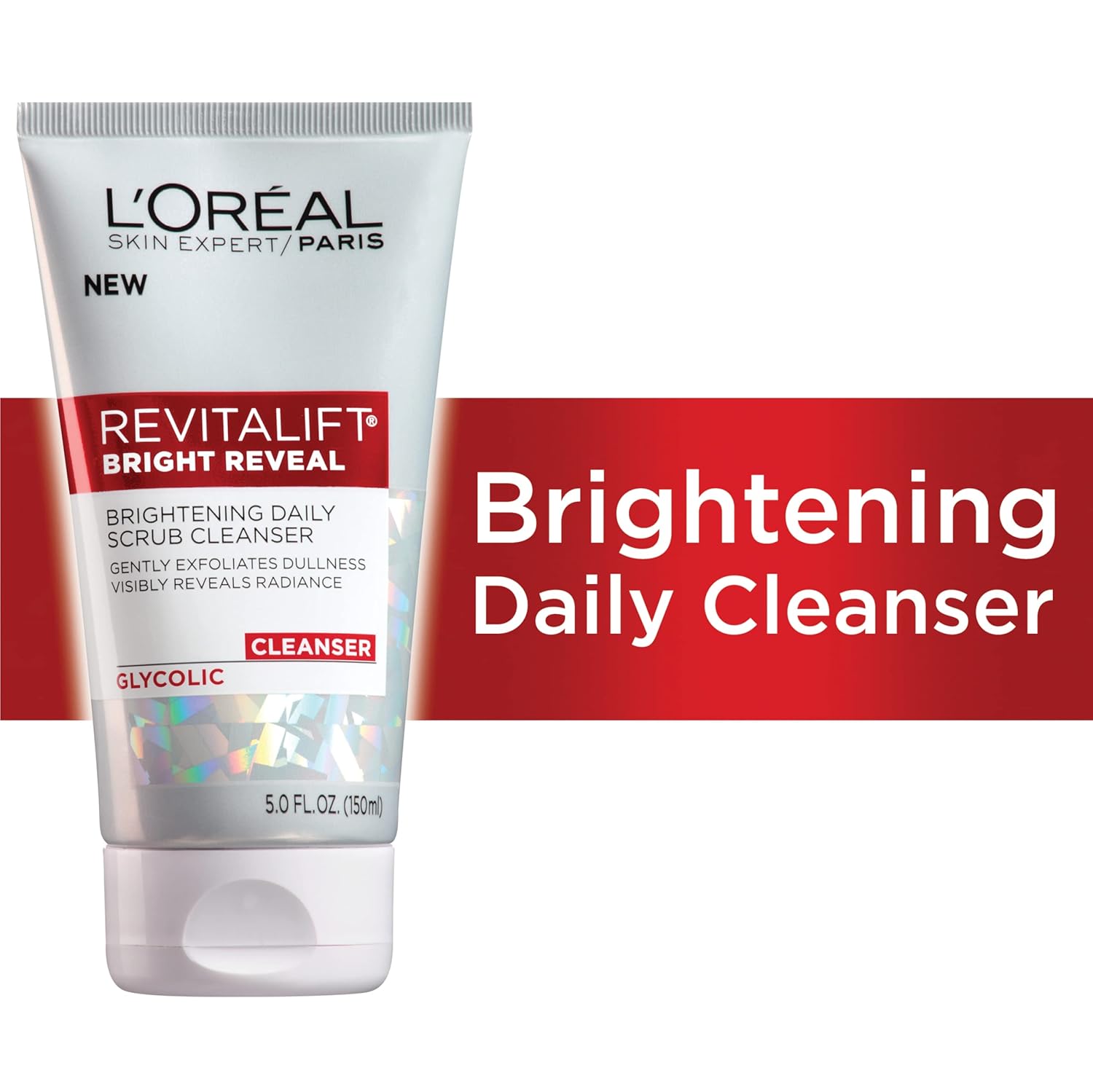 L'Oreal Paris Revitalift Bright Reveal Anti-Aging Facial Cleanser with Glycolic Acid 5 fl. oz (Pack of 2) : Beauty & Personal Care