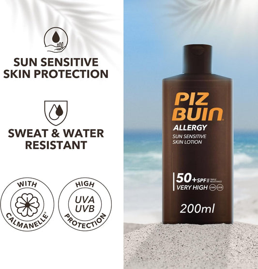 Piz Buin Allergy Sun Sensitive Skin Lotion Spf 30, 200Ml (Pack Of 2)
