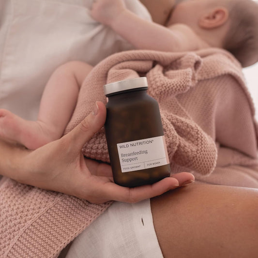 Wild Nutrition Food-Grown® Breastfeeding Support | Breastfeeding Vitamins With Fenugreek & Stinging Nettle | Postnatal Vitamins To Support Fatigue With Vitamin B6, Zinc, Iron, & Selenium | 90 Capsules