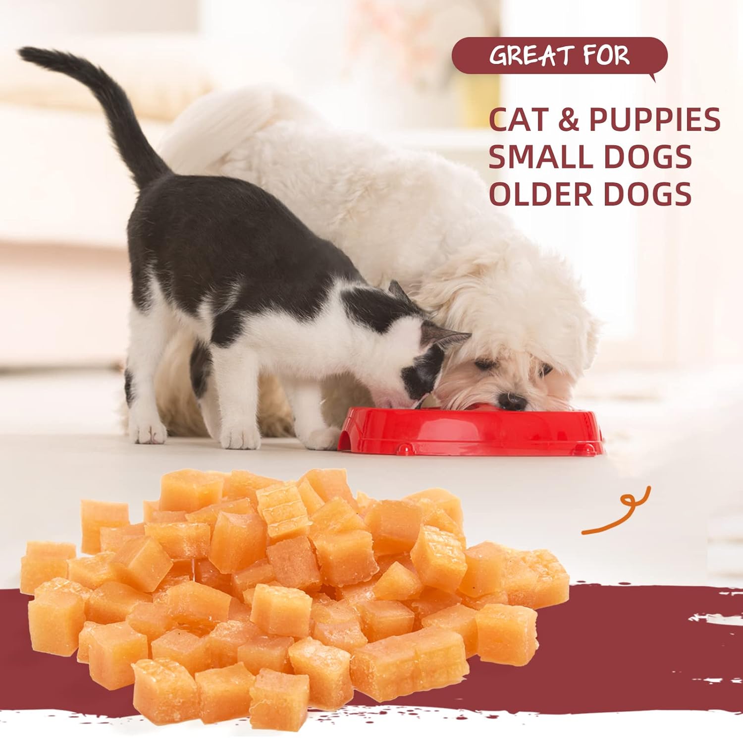 Jungle Calling Soft Chicken Treats for Dog and Cat, Natural Grain Free Chewy Food Snacks for Training Rewards for Small Dogs, High Protein, 10.6 oz : Pet Supplies