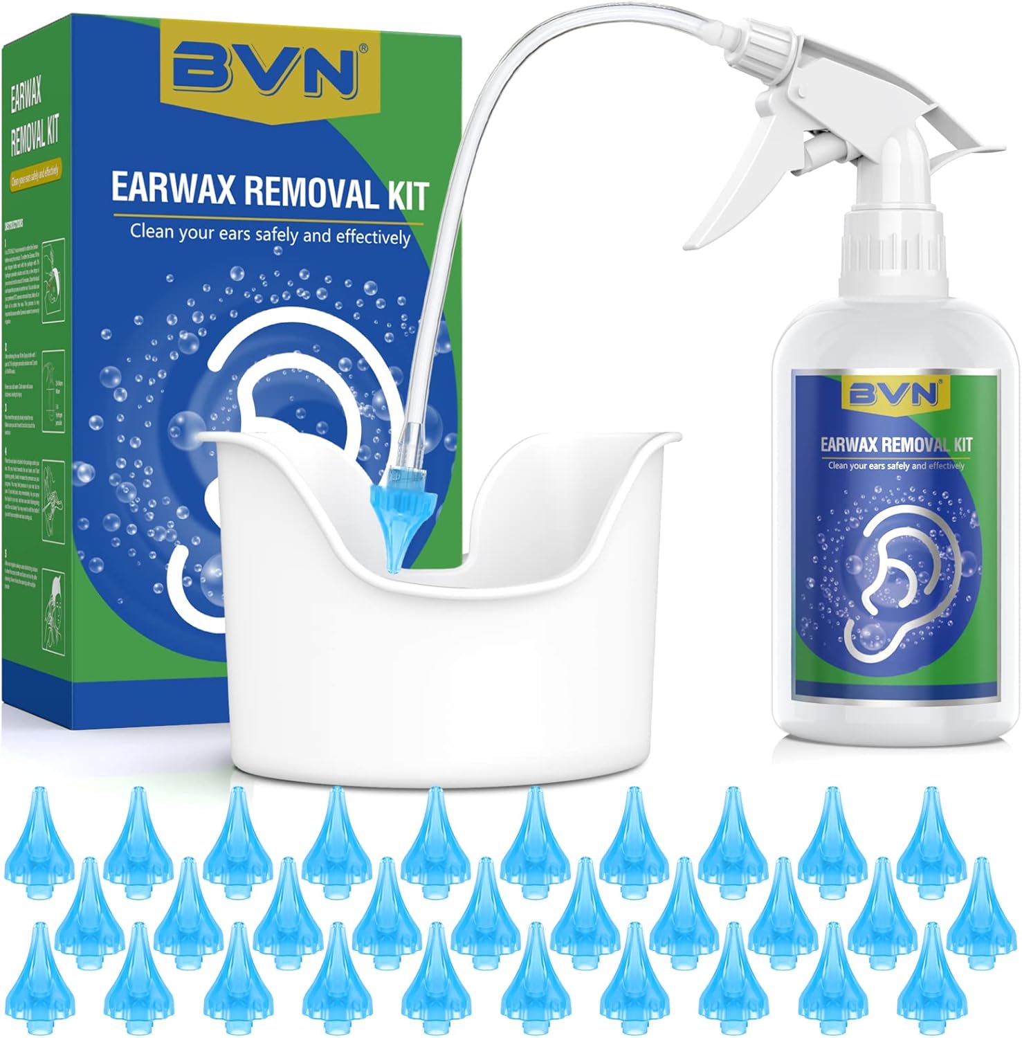Ear Wax Removal Kit, Bvn Ear Wax Remover, Safe, Effective Ear Cleaner For Adults Children Baby, Safe Ear Shower Ear Rinse, Tool For Earwax Cleaner Removal Set