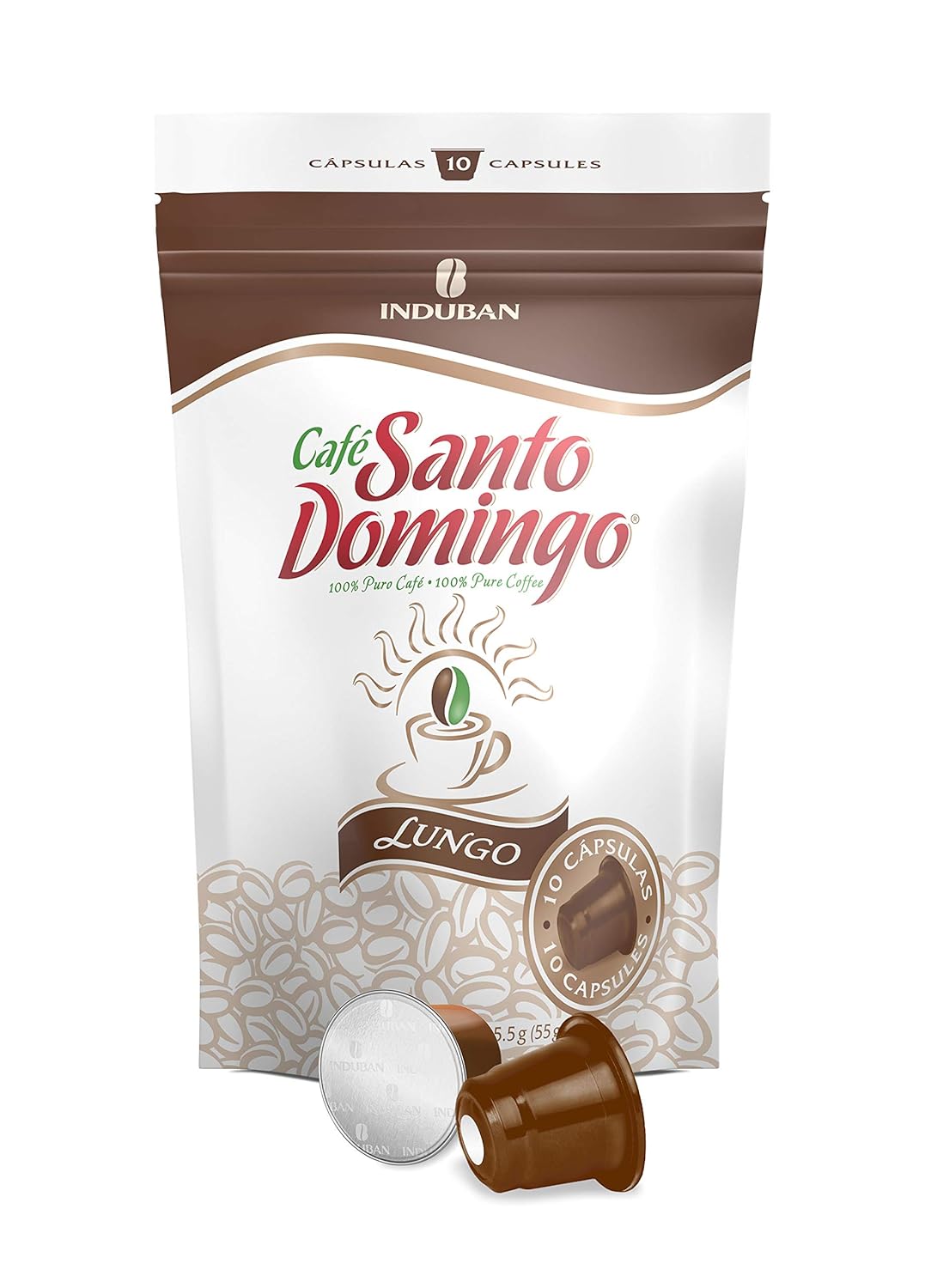 Santo Domingo Coffee Lungo Capsules - Compatible with Nespresso Original Brewers - Product from the Dominican Republic (10 Count)