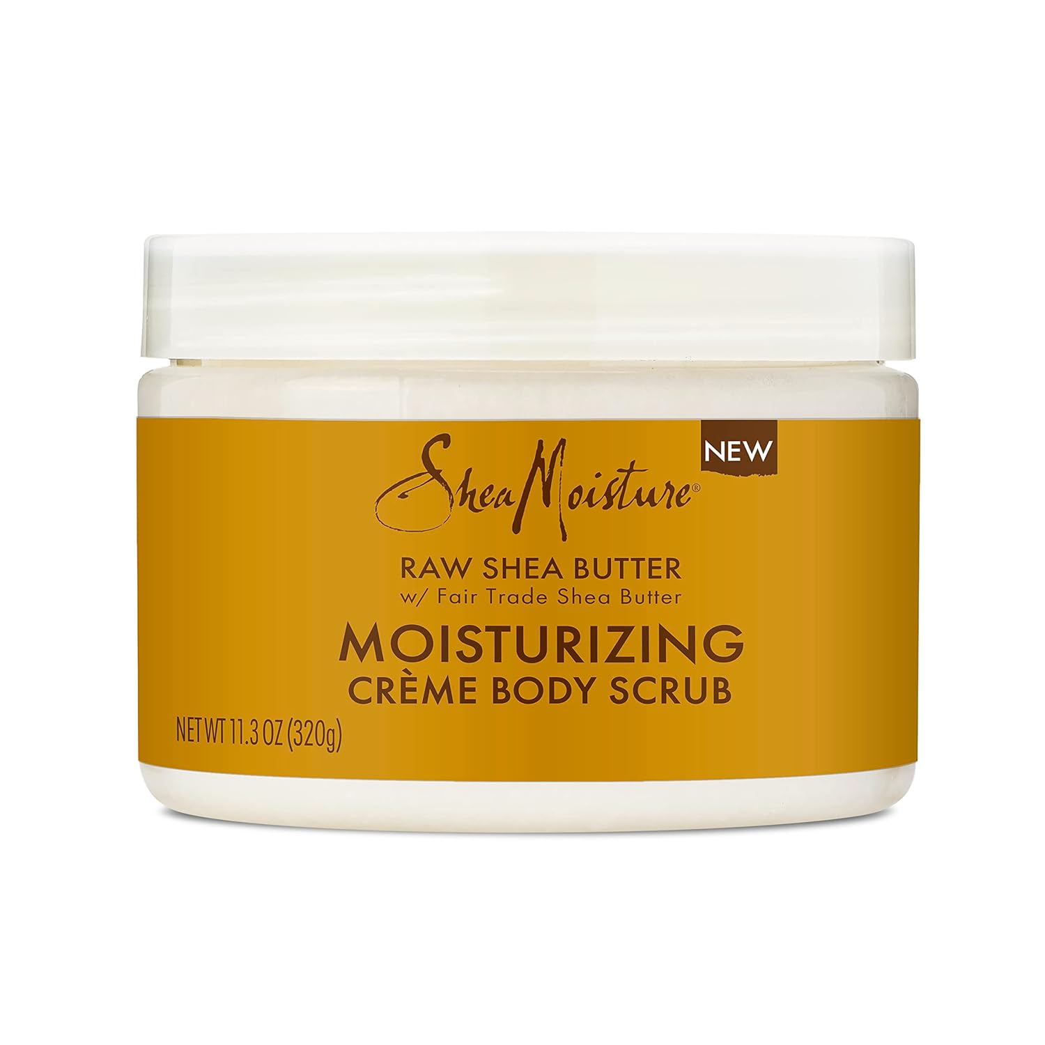 SheaMoisture Raw Fair Trade Shea Butter Moisturizing Exfoliating Crème Body Scrub for Dull Skin 11.3 oz