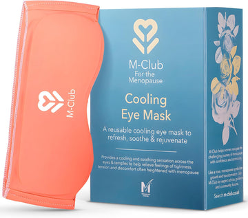 M-Club Cooling Eye Mask Suitable For Migraines, Headaches & Menopause – Reusable Cold Eye Mask – Soft, Flexible Fit For Relaxation & Sleep