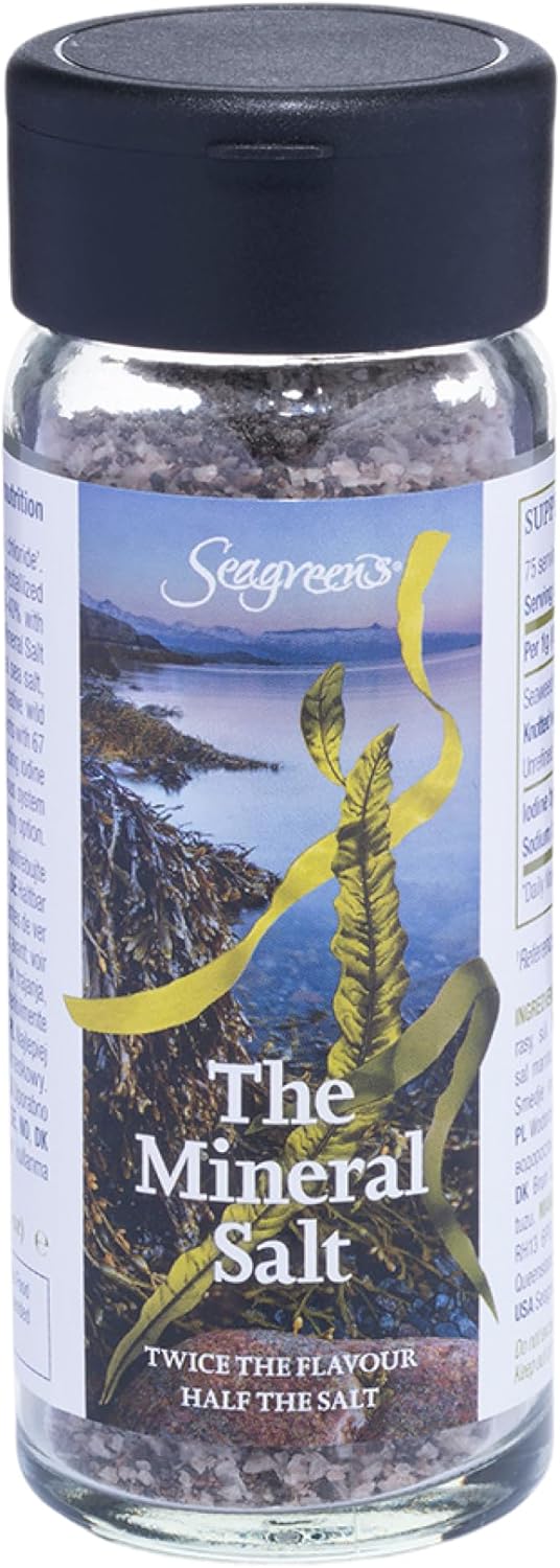 Seagreens Seaweed & Mineral Sea Salt, 75G, 1-6 Months Supply, Salt Alternative For Cooking, Soups, Salads