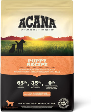 Acana Grain Free Dry Dog Food, Puppy Recipe, 4.5Lb