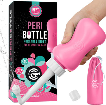 Peri Bottle - Postpartum and Perineal Care - Portable Travel Bidet Sprayer for Women or Men - Handheld Jet Spray Bottle for Toilet - New Mom After Birth Recovery Essentials