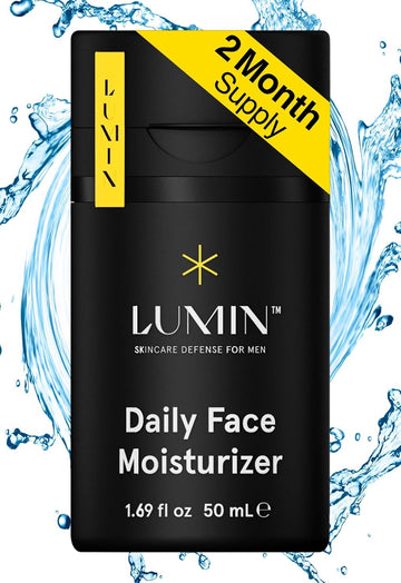 Lumin - Super Light Moisturiser Men - Skin Care For Men, Ideal For Control Oily Skin, Reduce Appearance Of Fine Lines, Boost Hydration With Hyaluronic Acid, Daily Use, 50Ml