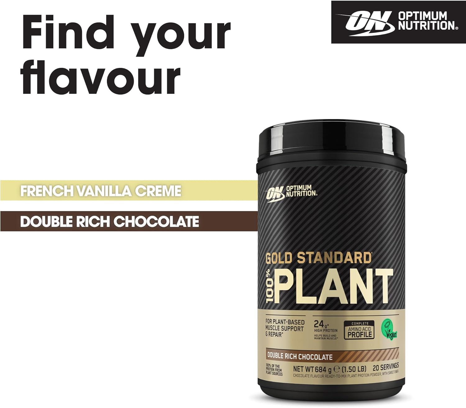Optimum Nutrition Gold Standard 100% Plant Based Protein Powder for Men and Women, Vegan Protein Shake Powder, Post Workout, or anytime throughout the day, Vanilla Flavour, 21 Servings, 684g : Amazon.co.uk: Health & Personal Care