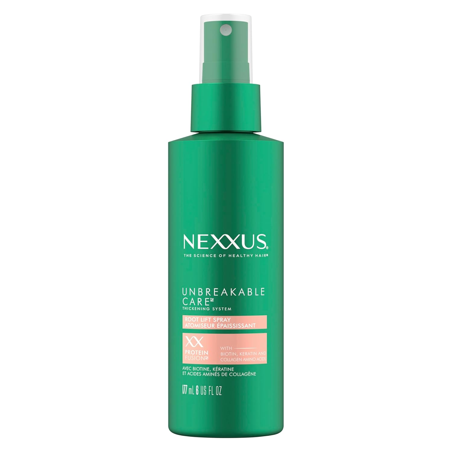 Nexxus Root Lift Thickening Spray Unbreakable Care With Proteinfusion Blend Of Biotin, Keratin & Collagen Amino Acids, 6 Oz