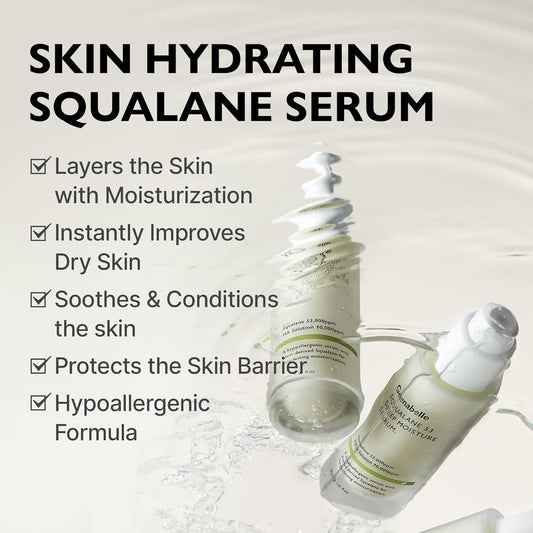 Squalane 53 Deep Moisture Serum– Hydrating Serum With Plant-Based Squalane, Pine Exosomes For Long-Lasting Moisture, Skin Barrier & Radiance