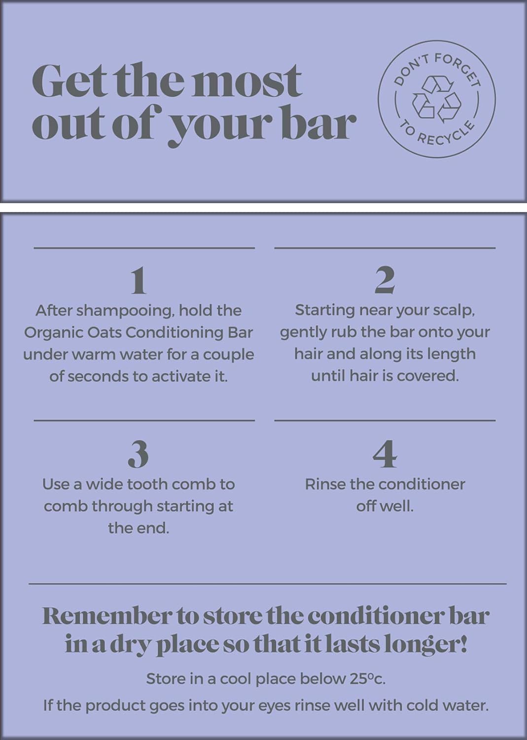 EarthKind Organic Oats Conditioning Bar For All Hair Types, 50g, EKCB01 : Amazon.co.uk: Beauty