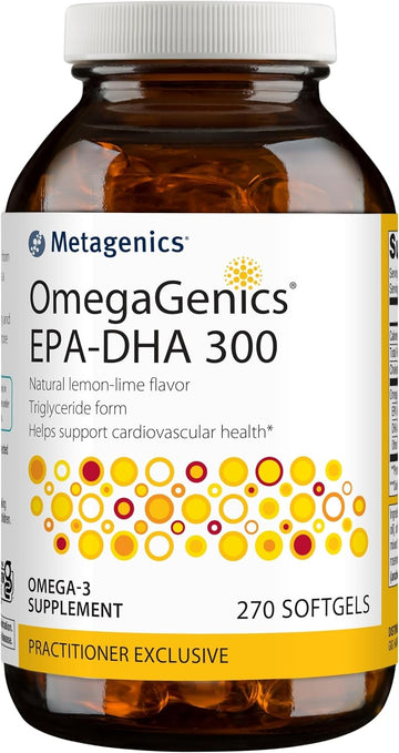 Metagenics OmegaGenics EPA-DHA 300mg - Daily Omega 3 Fish Oil Supplement to Support Cardiovascular, Musculoskeletal and Immune System Health - 270 Softgels