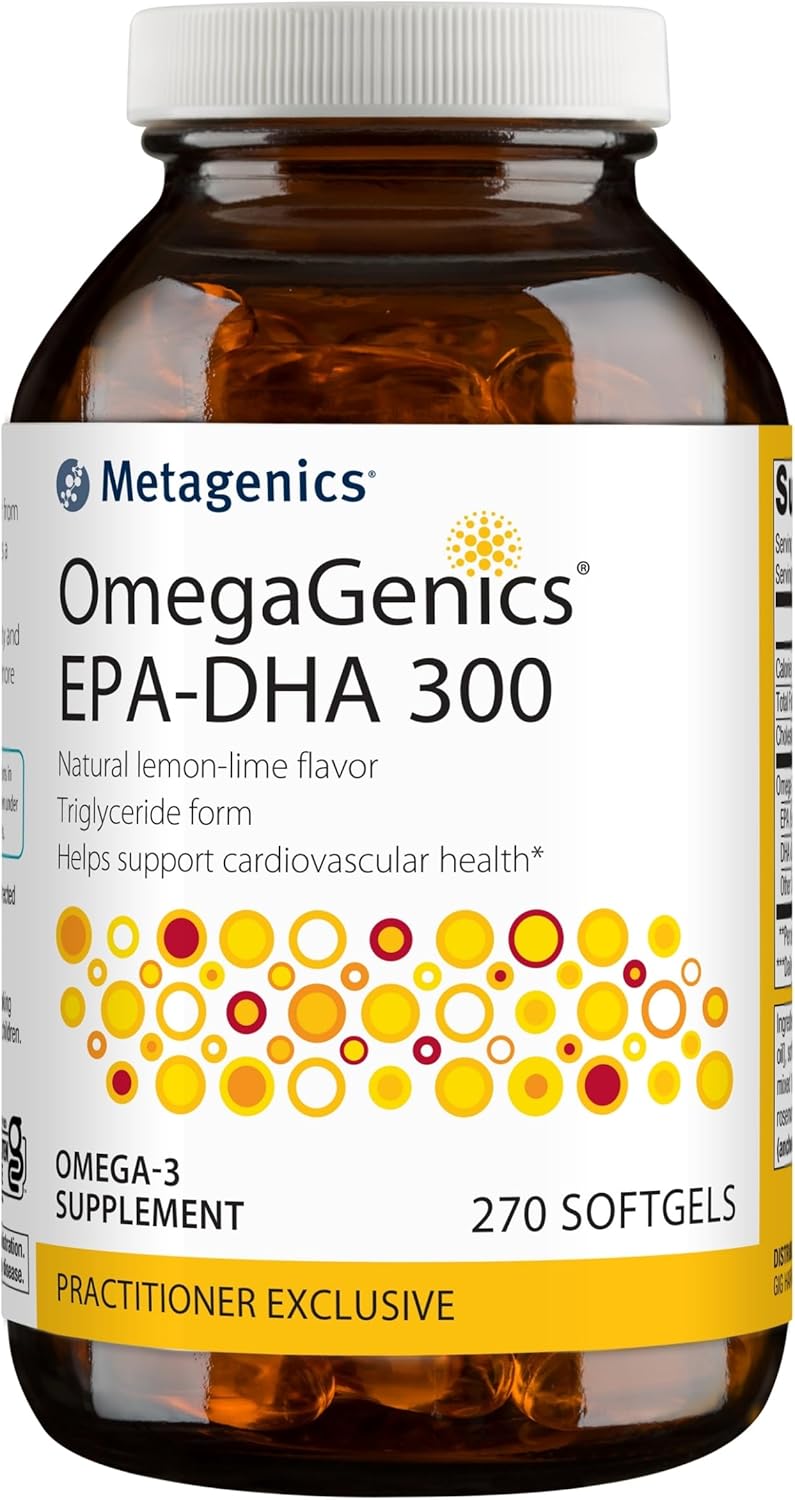 Metagenics Omegagenics Epa-Dha 300Mg - Daily Omega 3 Fish Oil Supplement To Support Cardiovascular, Musculoskeletal And Immune System Health - 270 Softgels