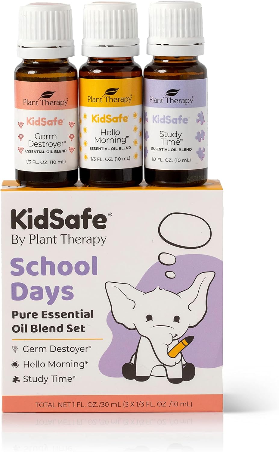 Plant Therapy School Days Kidsafe Essential Oil Blends Set 100% Pure, Undiluted, Therapeutic Grade
