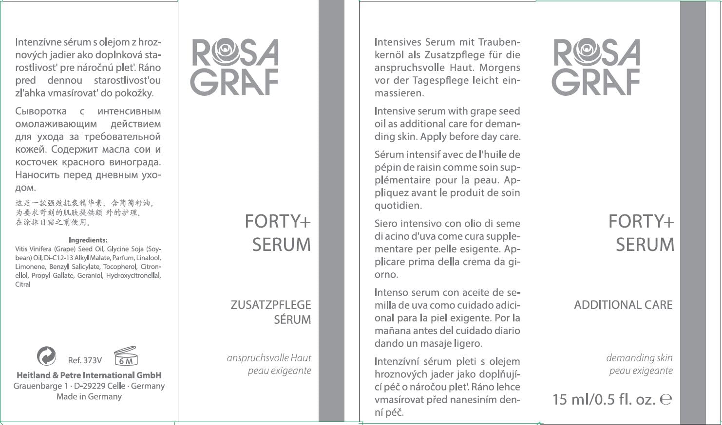 Rosa Graf Forty + Serum 0.5 Oz : Beauty & Personal Care