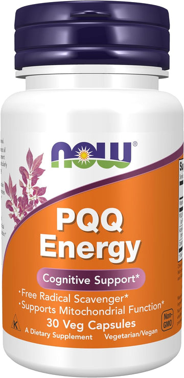 Now Foods Supplements, Pqq Energy, Free Radical Scavenger*, Cognitive Support*, 30 Veg Capsules