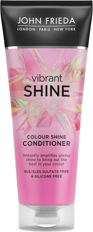 John Frieda Vibrant Shine Weightless Colour Shine Conditioner 250Ml, White (Pack Of 2)