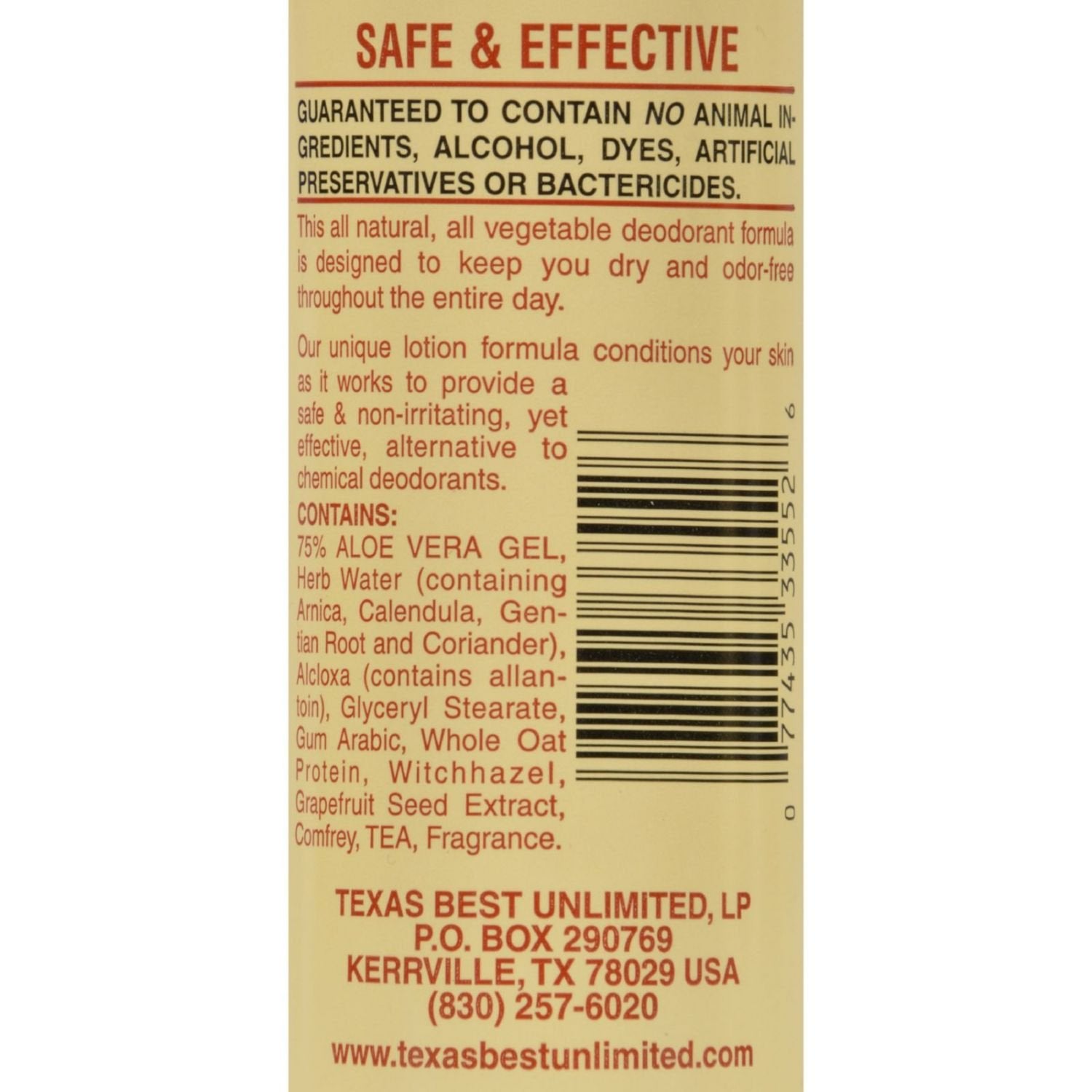 Alvera All Natural Roll-On Deodorant Aloe And Almonds - 3 Oz
