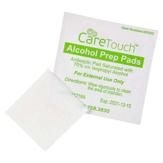 Care Touch Sterile Alcohol Prep Pads, Medium 2-Ply - 400 Alcohol Wipes (Ctap400-Vc) - Alcohol Pads Individually Wrapped