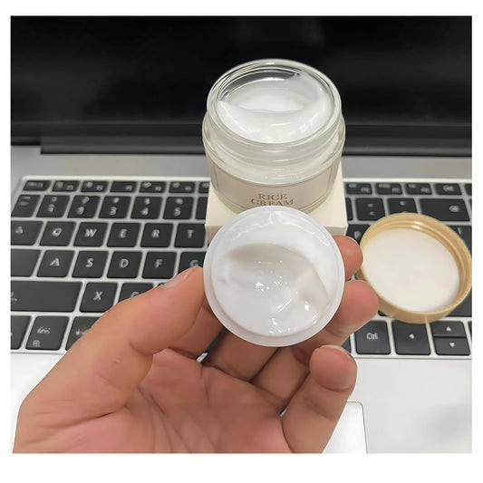 Skincare Rice Cream, Improves Moisture Skin Nourishes Deeply, Shine and Rice Cream, Rice Cream For a Glowing Look -50g