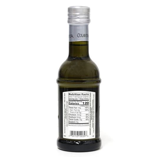 Colavita Flavored EVOO - Tartufolio Condiment, White Truffle Flavored Extra Virgin Olive Oil, 8.5oz Glass Bottle