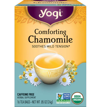 Yogi Tea - Comforting Chamomile Tea (6 Pack) - Soothes Mild Tension And Promotes Sleep - Caffeine Free - 96 Organic Herbal Tea Bags