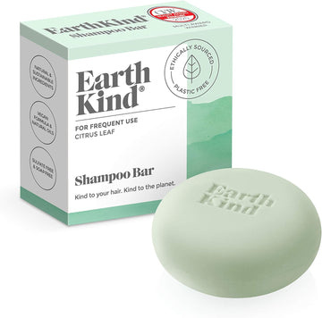 Earthkind Shampoo Bar, Citrus Leaf, Sulfate Free, Plastic Free & Vegan, Moisturising For Oily & Greasy Hair, Professional Quality, Daily Use, Natural, Sustainable Ingredients – 50G (Green)