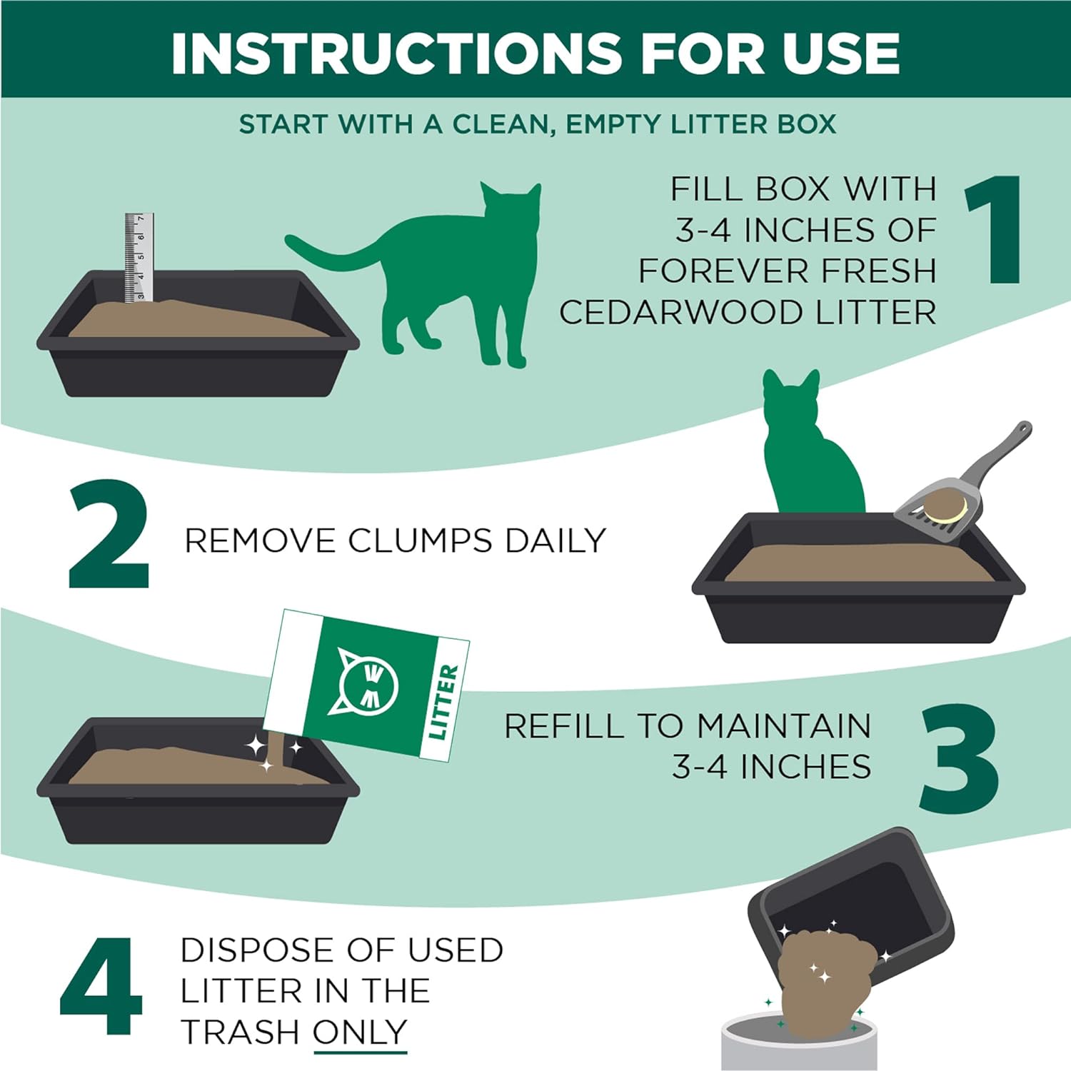 Arm & Hammer Forever Fresh Clumping Cat Litter Cedarwood, MultiCat 18lb, Pet Friendly with Essential Oils, (Pack of 1) : Pet Supplies