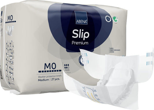 ABENA Slip Premium All-In-One Incontinence Pads For Men & Women, Eco-Labelled Womens Incontinence Pads, Mens Incontinence Pads - Medium 0, 70-110cm Waist, 1500ml Absorbency, 4x 27PK, White