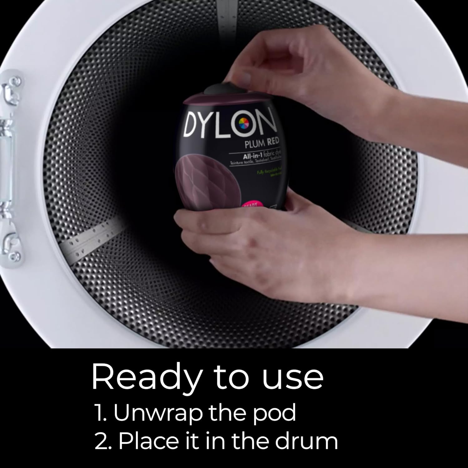 DYLON Washing Machine Fabric Dye Pod for Clothes & Soft Furnishings, 350g – Plum Red : Amazon.co.uk: Grocery