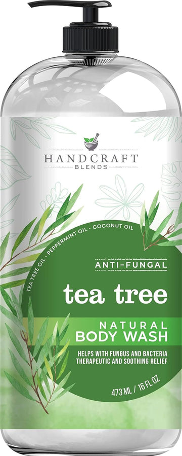 Handcraft Blends Tea Tree Oil Body Wash 16 Oz - Extra Strength Body Wash For Athletes Foot, Nail Fungus, Itchy Skin, Jock Itch, Acne And Eczema - Tea Tree Body Wash For Men & Women