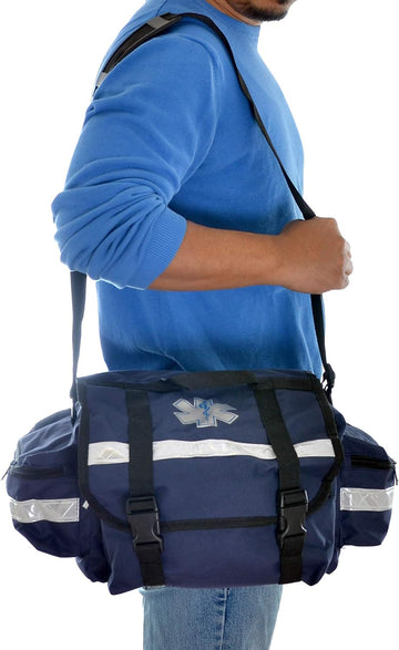 Dealmed First Responder Trauma Bag – Medium Medic First Responder Trauma Bag, Easy To Carry, Blue Medical Trauma Bag